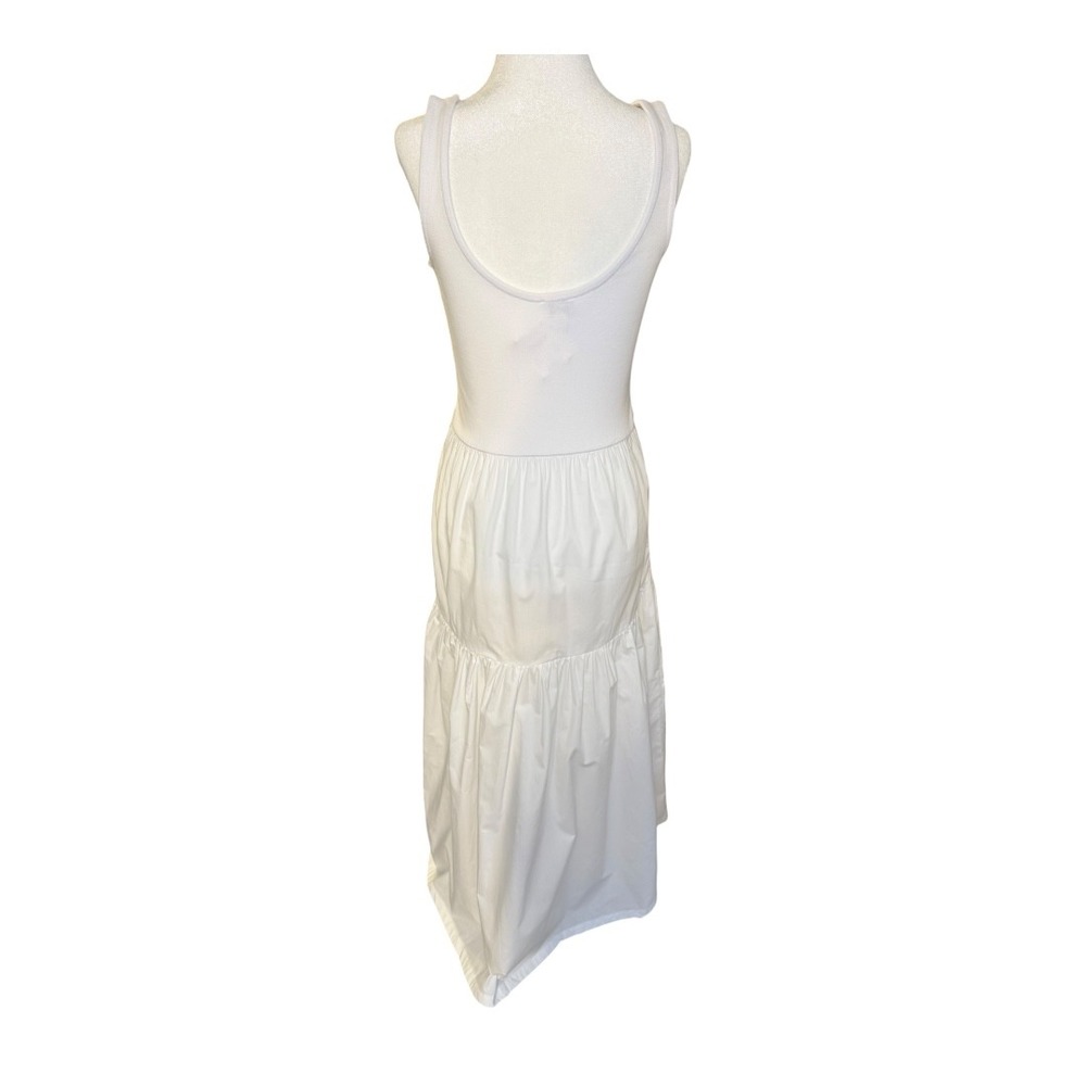 J. Crew White Tank‎ Dress Tiered Knit Mixy Midi Casual Women's XS NWT - Picture 3 of 6